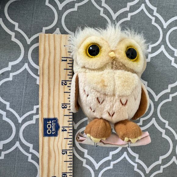 Vintage Harry Potter Owl Plush Doll Tiny 4" Keychain Stuffed Animal Collectible - Picture 6 of 8